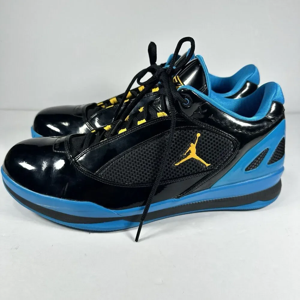 Jordan CP3.V 5 Chris Paul Black Orion Blue Yellow 467821-015 Men's Size 13